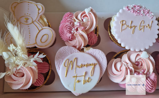 Baby shower/ gender reveal  Cupcakes